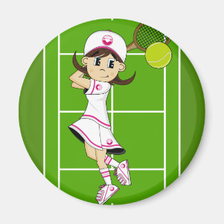 Cute Tennis Girl Magnet