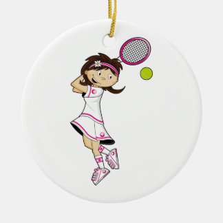 Cute Tennis Girl Ornament