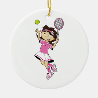Cute Tennis Girl Ornament