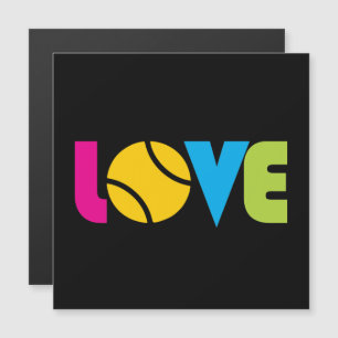 Cute Tennis LOVE - carte magnétique