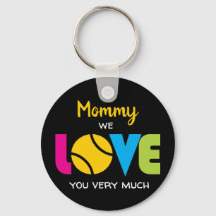 Cute Tennis LOVE - custom text Keychain