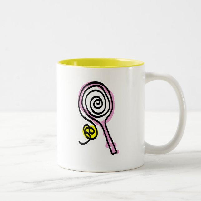 Cute tennis mug for girls and women or coach (Right)