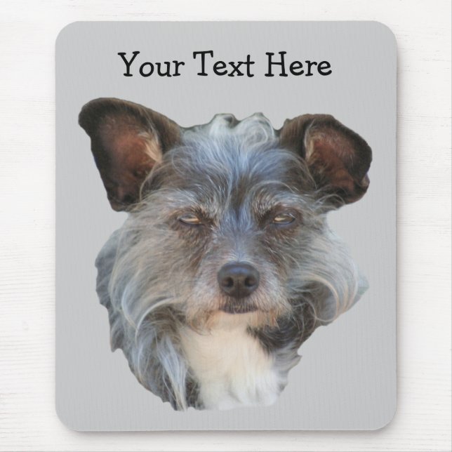 Cute Terrier Mixed Breed Mutt Dog Mousepad (Front)