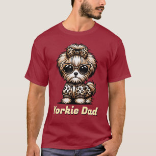 Cute Terrier Yorkshire 'Yorkie Dad'  T-Shirt