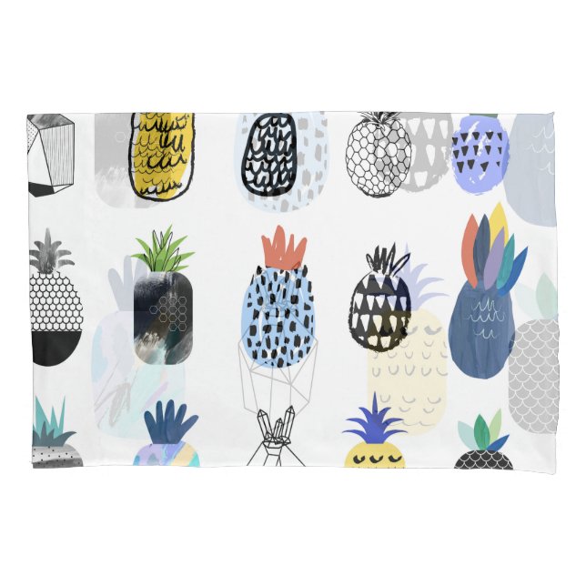 Cute textured pineapples, vintage collection. pillowcase (Front)