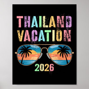 Cute thailand vacation 2026 travel trip matching poster