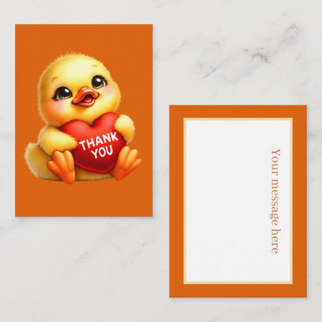 Cute thank you add message  card (Front/Back)