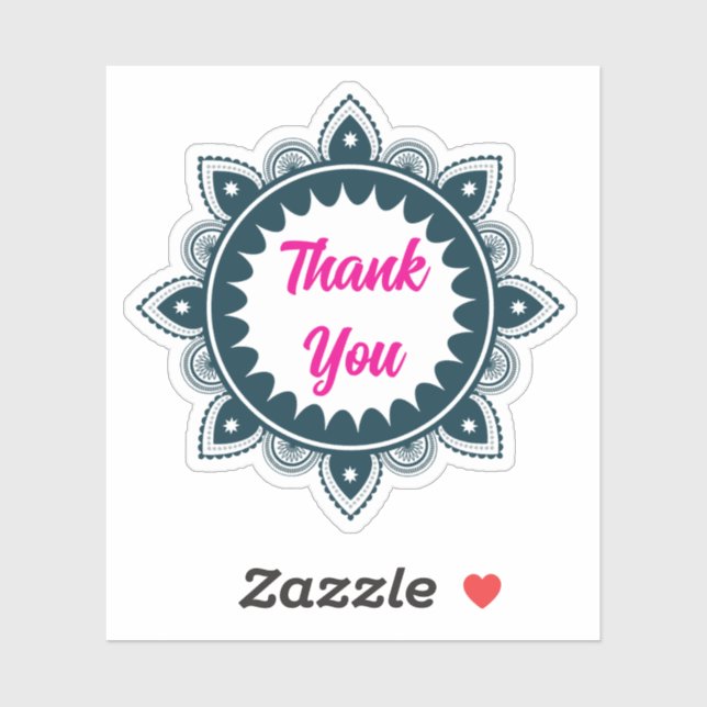Cute Thank You floral Mandala (Sheet)