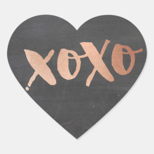CUTE THANK YOU HEART modern rose gold chalkboard Sticker