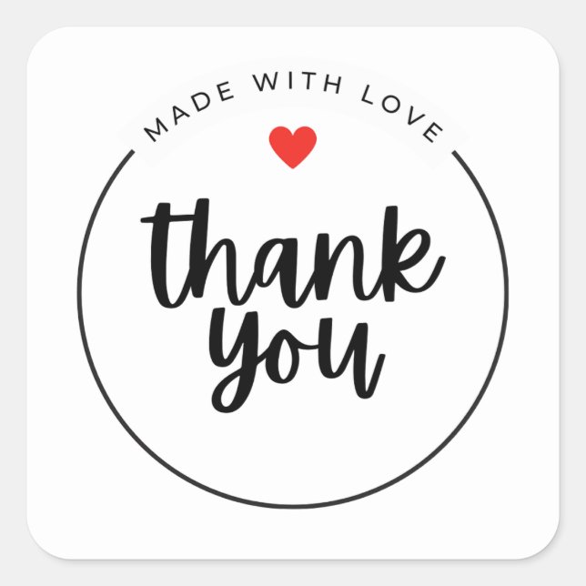 Cute Thank You Sticker | Small Business Packaging (Front)