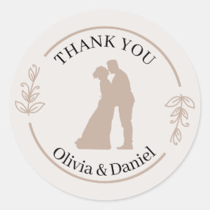 Cute Thank you Wedding Favour Sticker