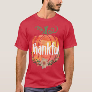 Cute thankful Fall autumn pumpkin thanksgiving T-Shirt