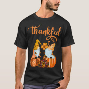 Cute Thankful Gnomes For Fall or Halloween T-Shirt