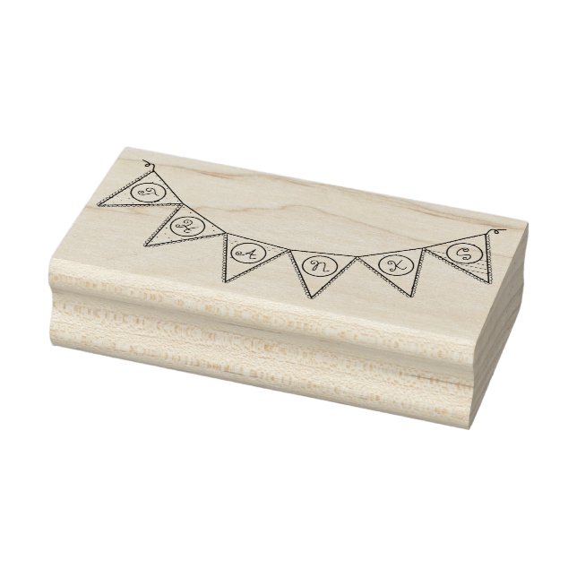 Cute Thanks Banner Rubber Art Stamp (Stamp)
