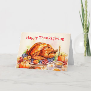 Cute Thanksgiving Background Holiday Card