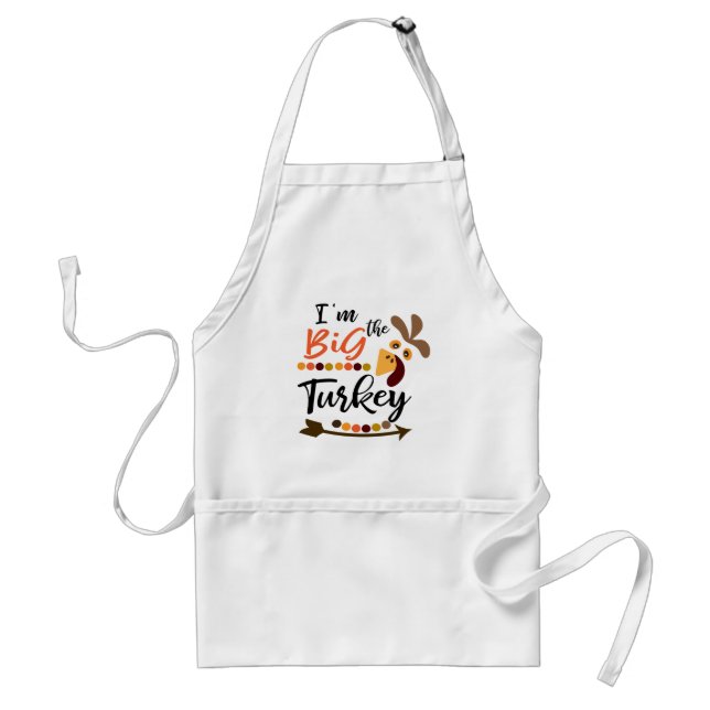 Cute Thanksgiving big turkey apron (Front)