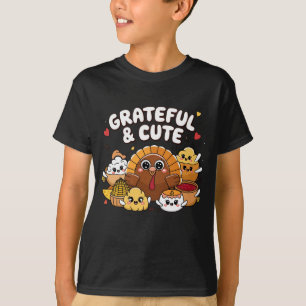 CUTE THANKSGIVING FEAST: KAWAII TURKEY AND FRIENDS T-Shirt