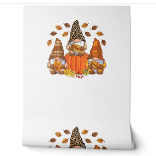 Cute Thanksgiving Gnomes Fall Leaves Autumn Gnome Wallpaper