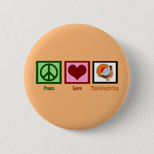 Cute Thanksgiving Orange 2 Inch Round Button