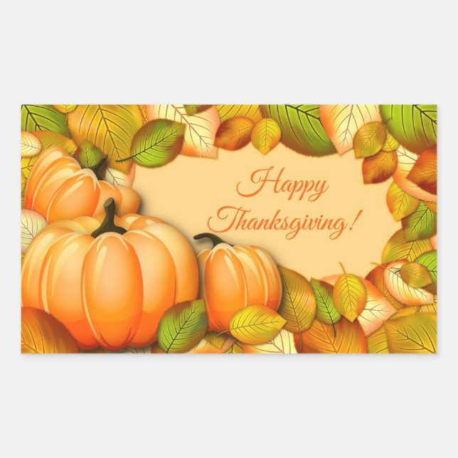 Cute Thanksgiving Pumpkin Sticker (Front)