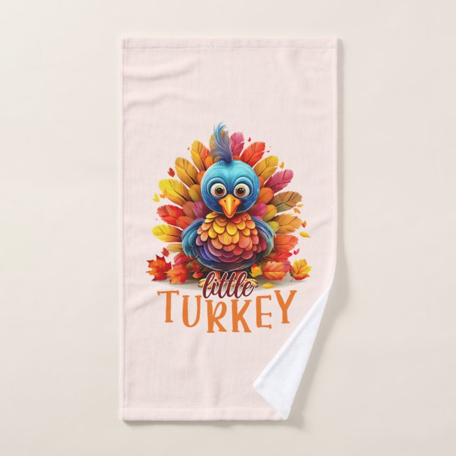 Cute Thanksgiving Turkey Bath Towel Set (Hand Towel)