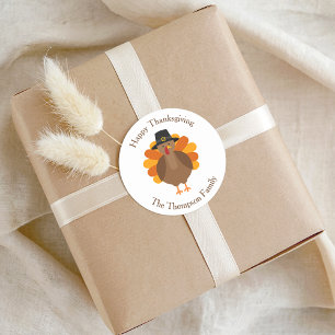 Cute Thanksgiving Turkey   Fall Envelope Seal