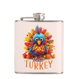 Cute Thanksgiving Turkey Hip Flask