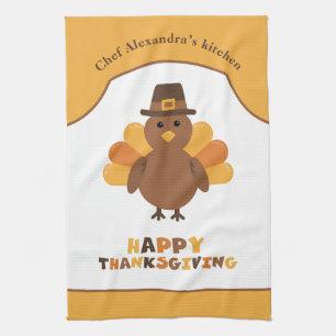 Cute Thanksgiving Turkey Holiday Cooking Gift Kitchen Towel