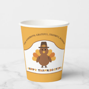 Cute Thanksgiving Turkey Paper Cups