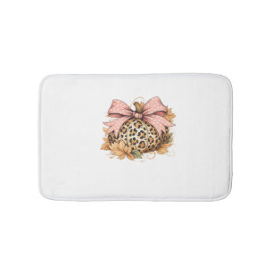 Cute Thanksgiving Turkey with Sparkling Feathers C Bath Mat