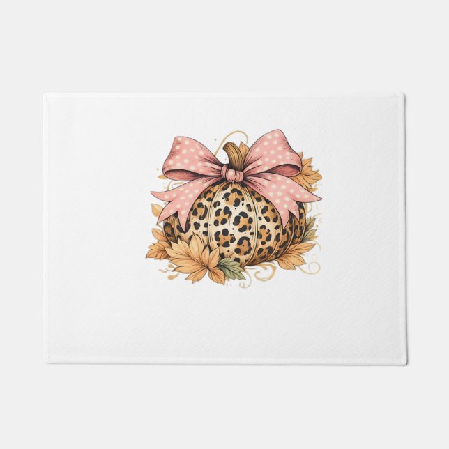 Cute Thanksgiving Turkey with Sparkling Feathers C Doormat (Front)