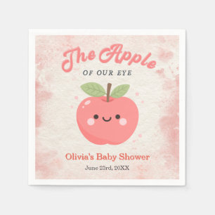 Cute The Apple of Our Eye Baby Shower Napkin