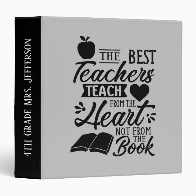 Cute the best Teachers word art add name Binder (Front/Spine)