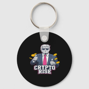 Cute The. Rise Of Bitcoin Trump To The Moon Bullru Keychain