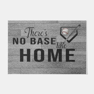 Cute There's No Base Like Home Mat, Sports Doormat