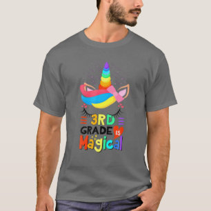 Cute Third Grade Unicorn Magical 3Rd Grade Back To T-Shirt