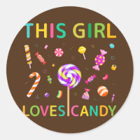 Cute This Girl Loves Candy Tester Lollipop Sweets