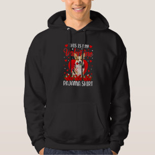Cute This Is My Valentine's Day Corgi Dog Pajama P Hoodie
