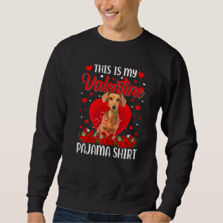 Cute This Is My Valentine's Day Dachshund Dog Paja Sweatshirt
