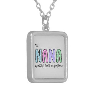 Cute this Nana word art  Silver Plated Necklace