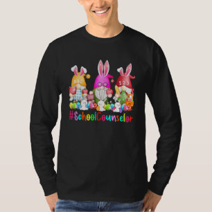 Cute Three Gnomes School Counsellor Cute Easter Eg T-Shirt