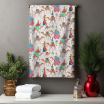 Cute Three Wise Men Christmas Kitchen Towel<br><div class="desc">Cute Three wise men,  three kings with their camels and sheep illustration,  hand painted with blue sky and bethlehem star in the background. Original artwork by Caroline Bonne Müller</div>