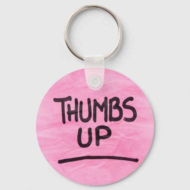 Cute Thumbs Up Graphics Cool Thumbs Up Image  Than Keychain (Front)