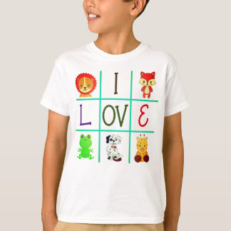Cute tic tac toe animals personalized  T-Shirt