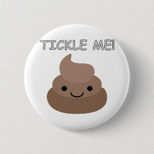Cute Tickle Me Poop Emoji 2 Inch Round Button
