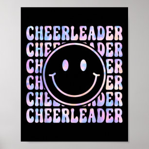 Cute Tie Dye Cheerleading For Cheerleader Squad Ch Poster