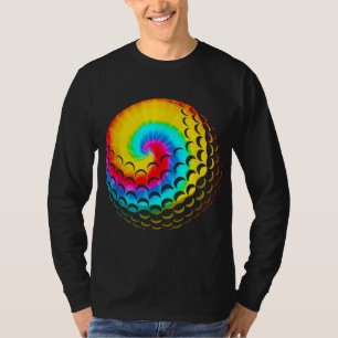 Cute Tie Dye Golf Gift Men Women Funny Rainbow Col T-Shirt