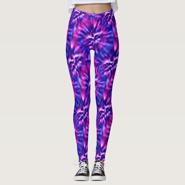 Cute Tie Dye Motif Leggings (Devant)