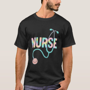 Cute Tie Dye Stethoscope Nurse RN Nursing T-Shirt