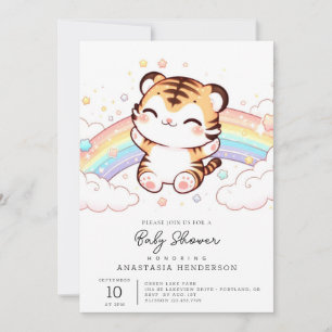 Cute Tiger Baby Shower Invitation